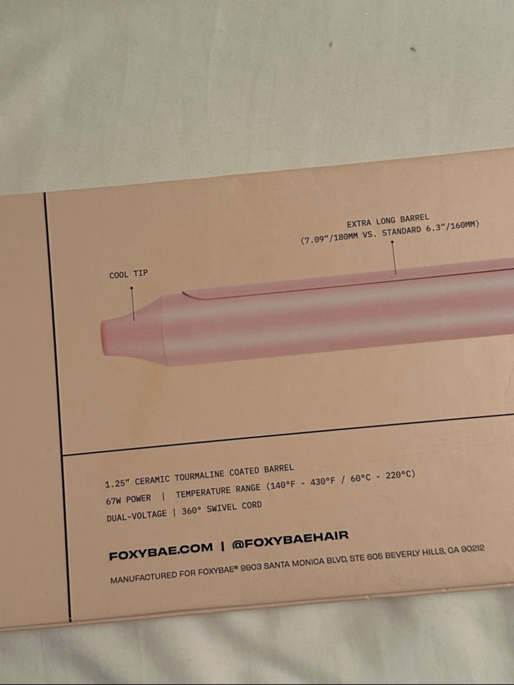 FOXYBAE Bounce Bae Pink 1.25" Ceramic Clip Curler - Picture 9 of 9
